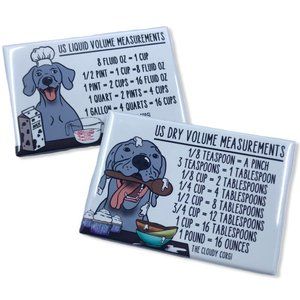 Weimaraner Dog Measuring Chart Magnet Set Handmade Kitchen Cooking Baking Guide